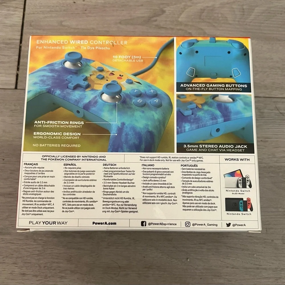 Pokémon Nintendo Switch Controller Blue/Yellow Pikachu